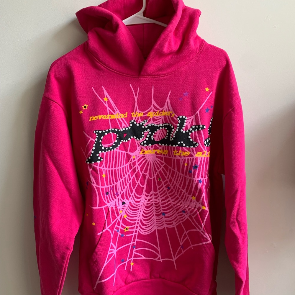 Sp5der Worldwide Young Thug Spider Hoodie Pink 100% Authentic Medium